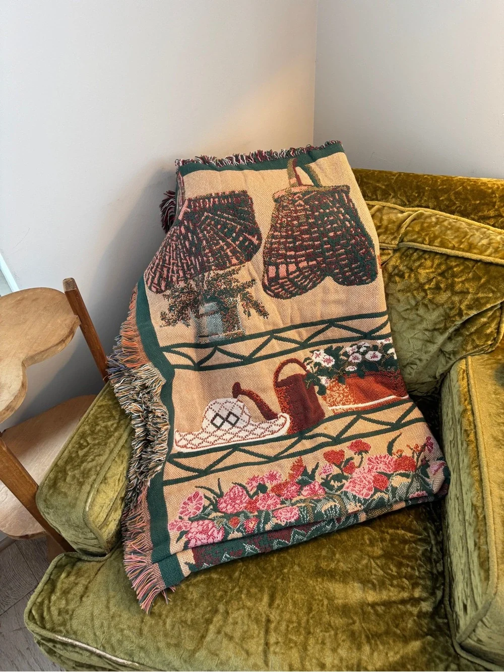 Garden Shelf Tapestry Throw Blanket
